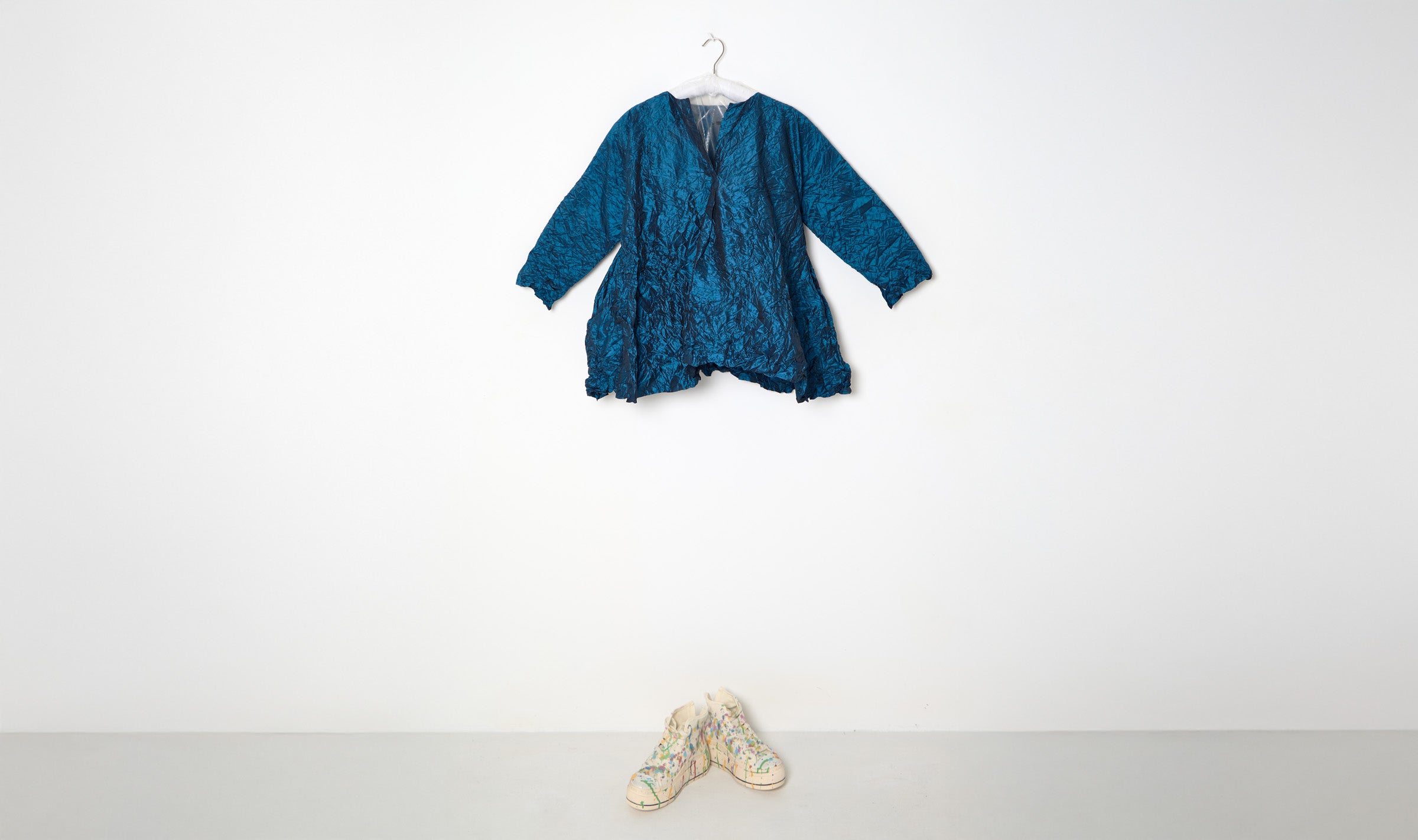 Crinkled Silk Blouse