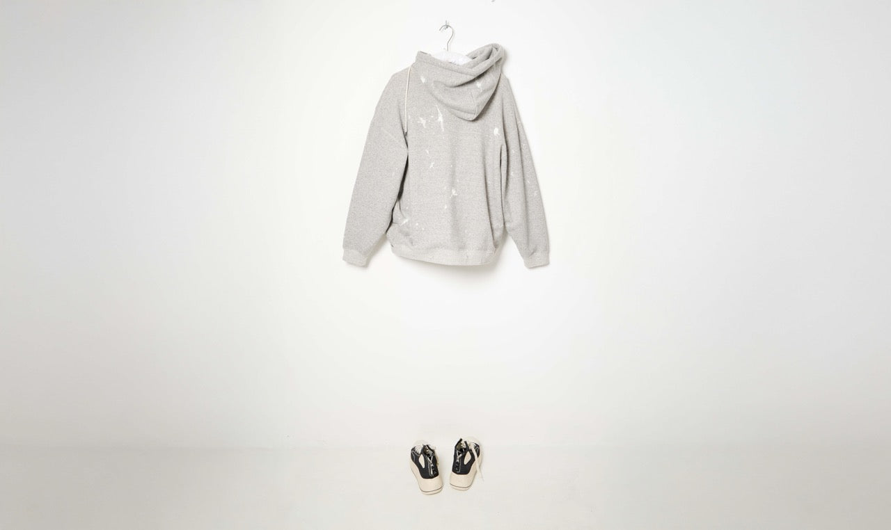 not a fan grey oversize hoodie