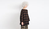 black brown check cashmere tunic