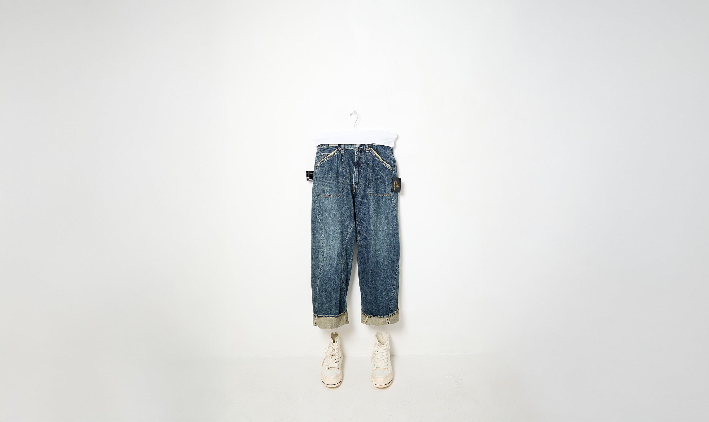 indigo blue undercover denim trousers
