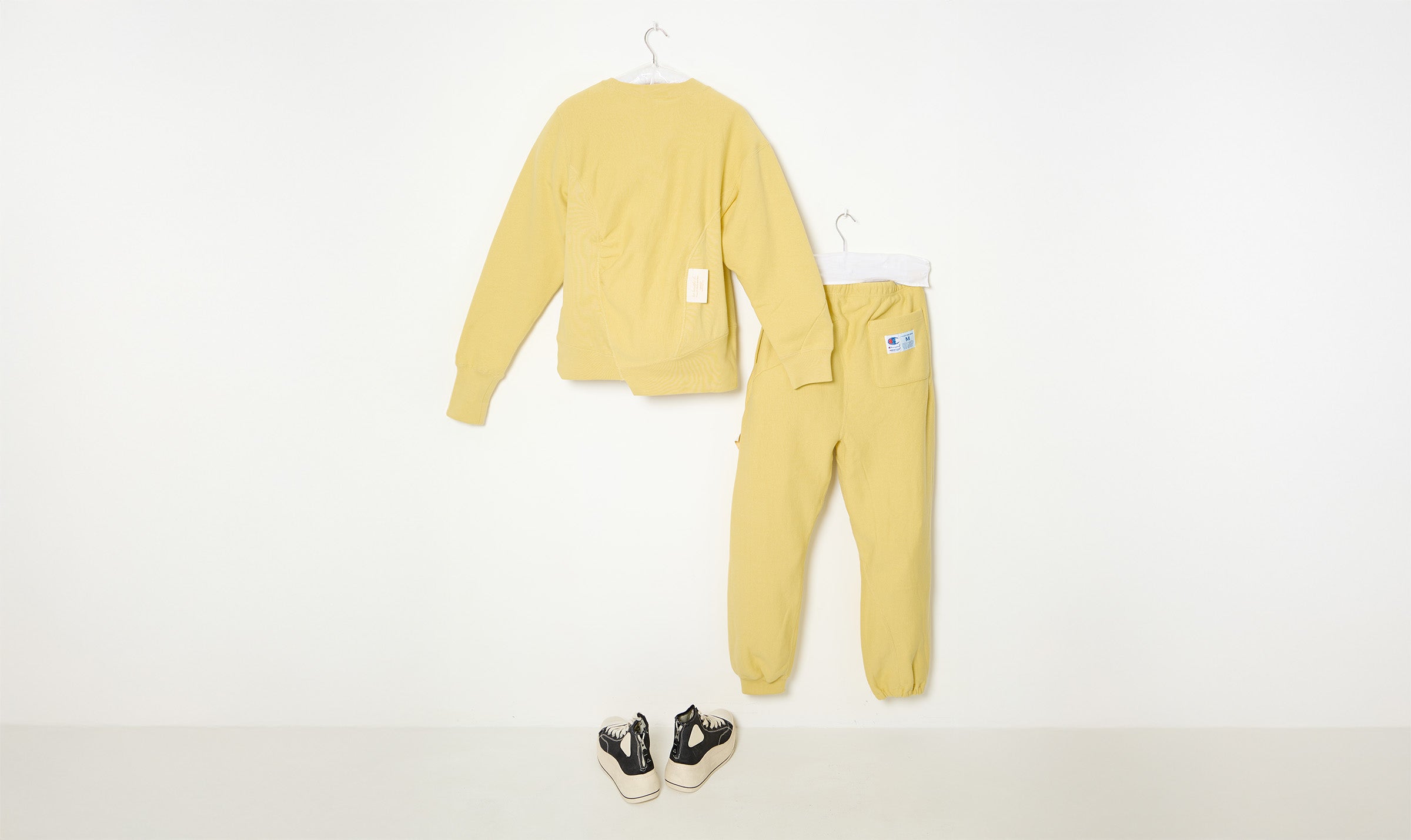 undercover x champion yellow cotton jersey outfit