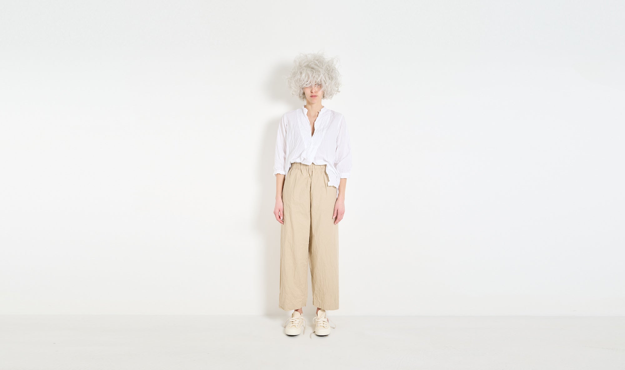 natural beige cotton trousers