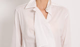 white asymmetrical cotton shirt