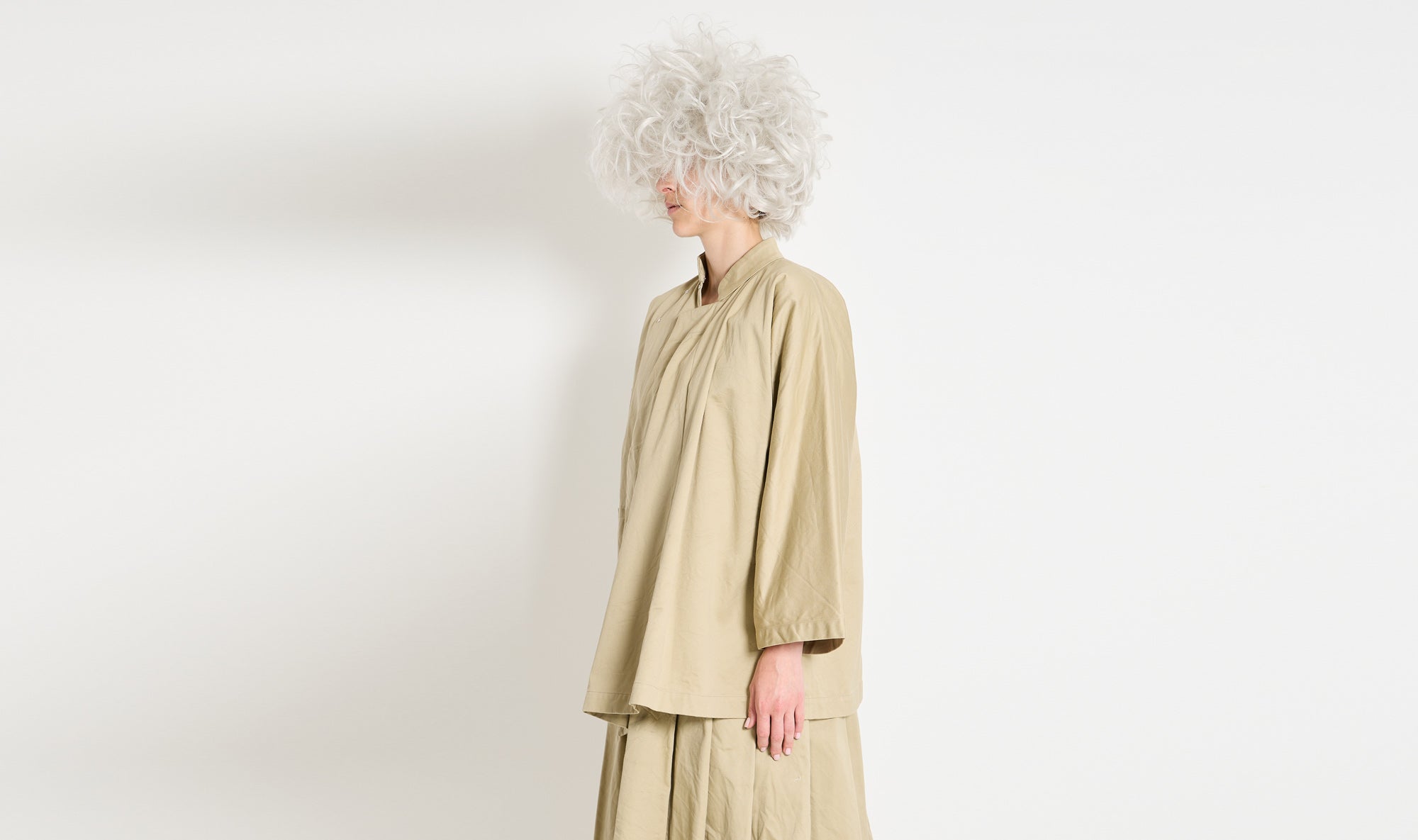 large beige cotton jacket