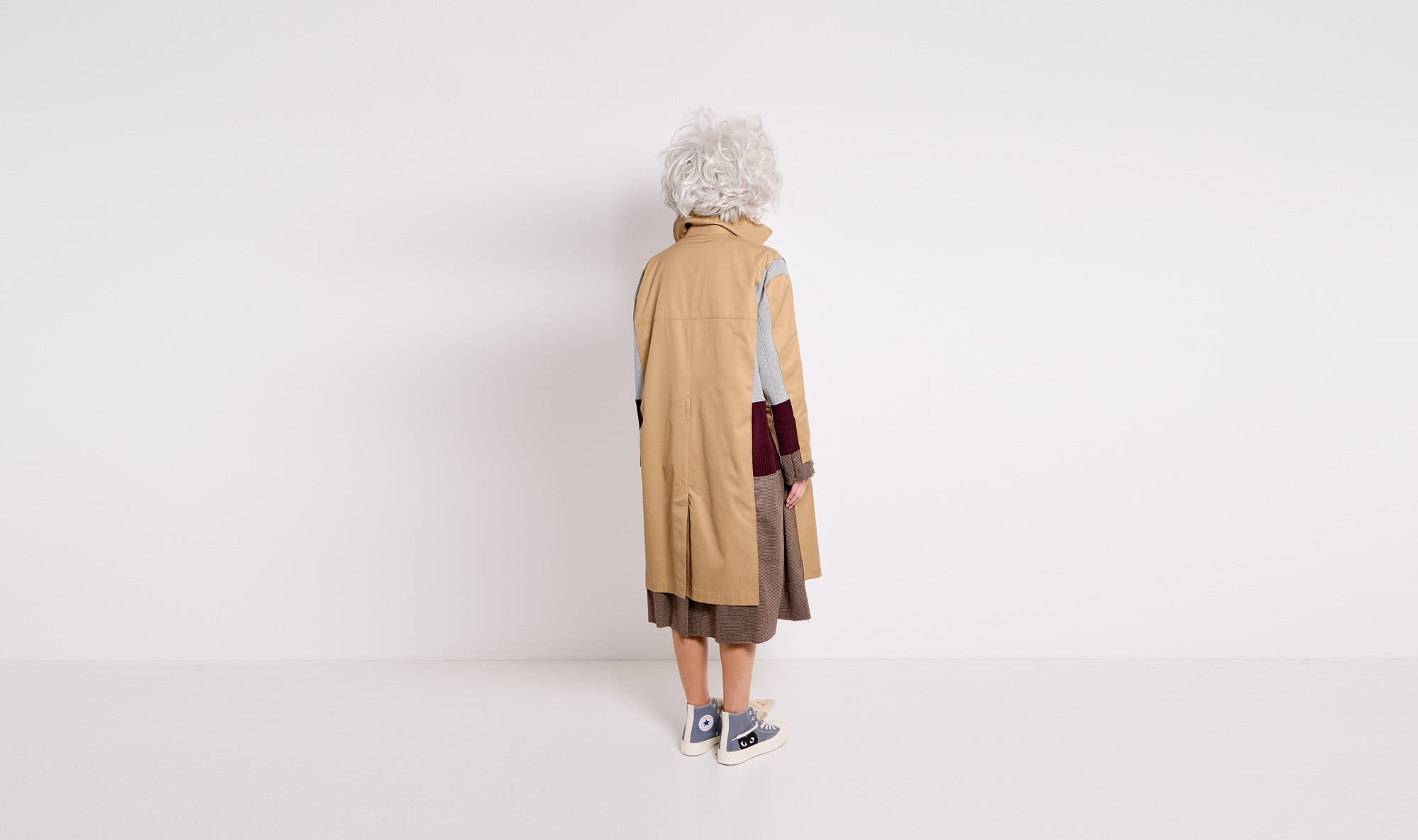 cotton patchwork trench