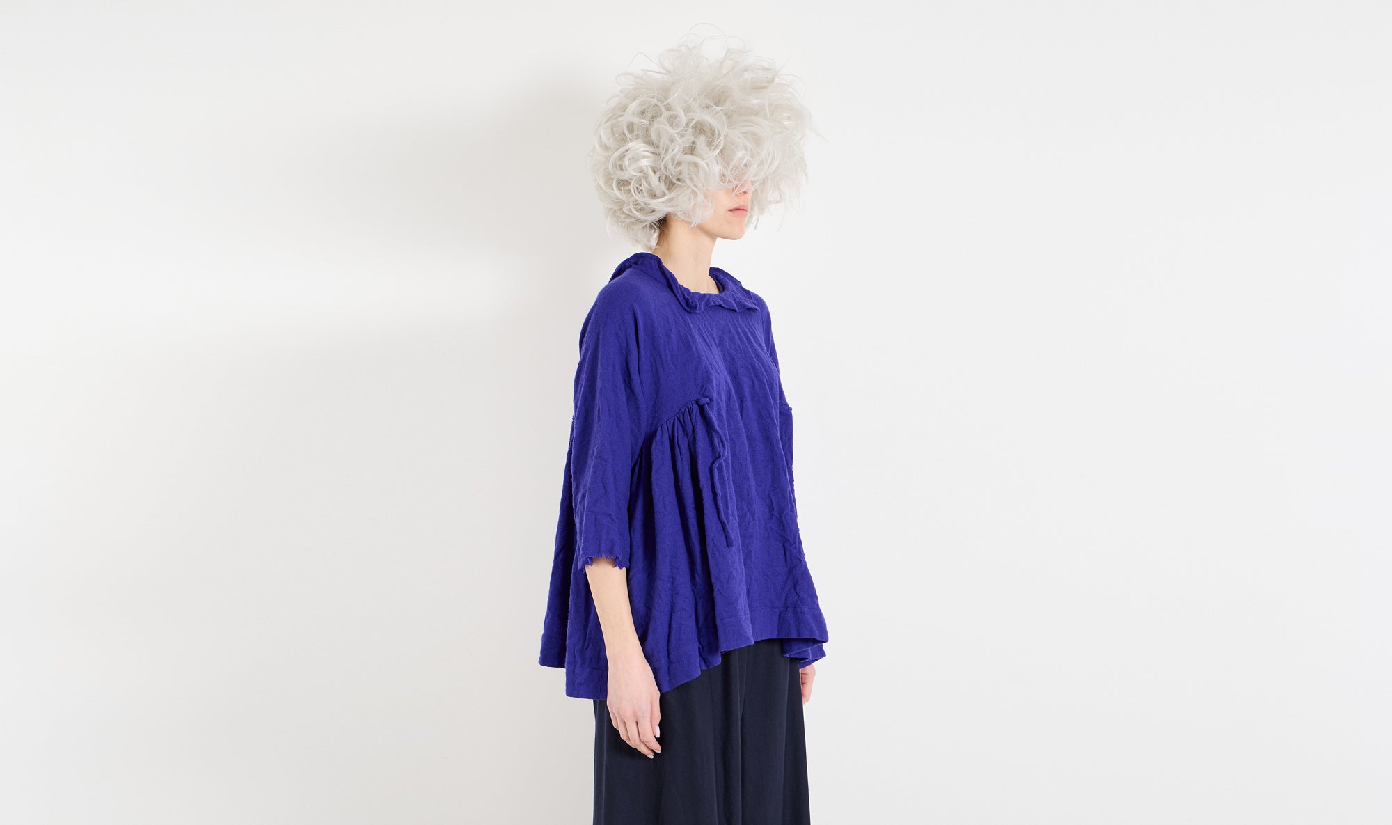 electric blue wool tunic