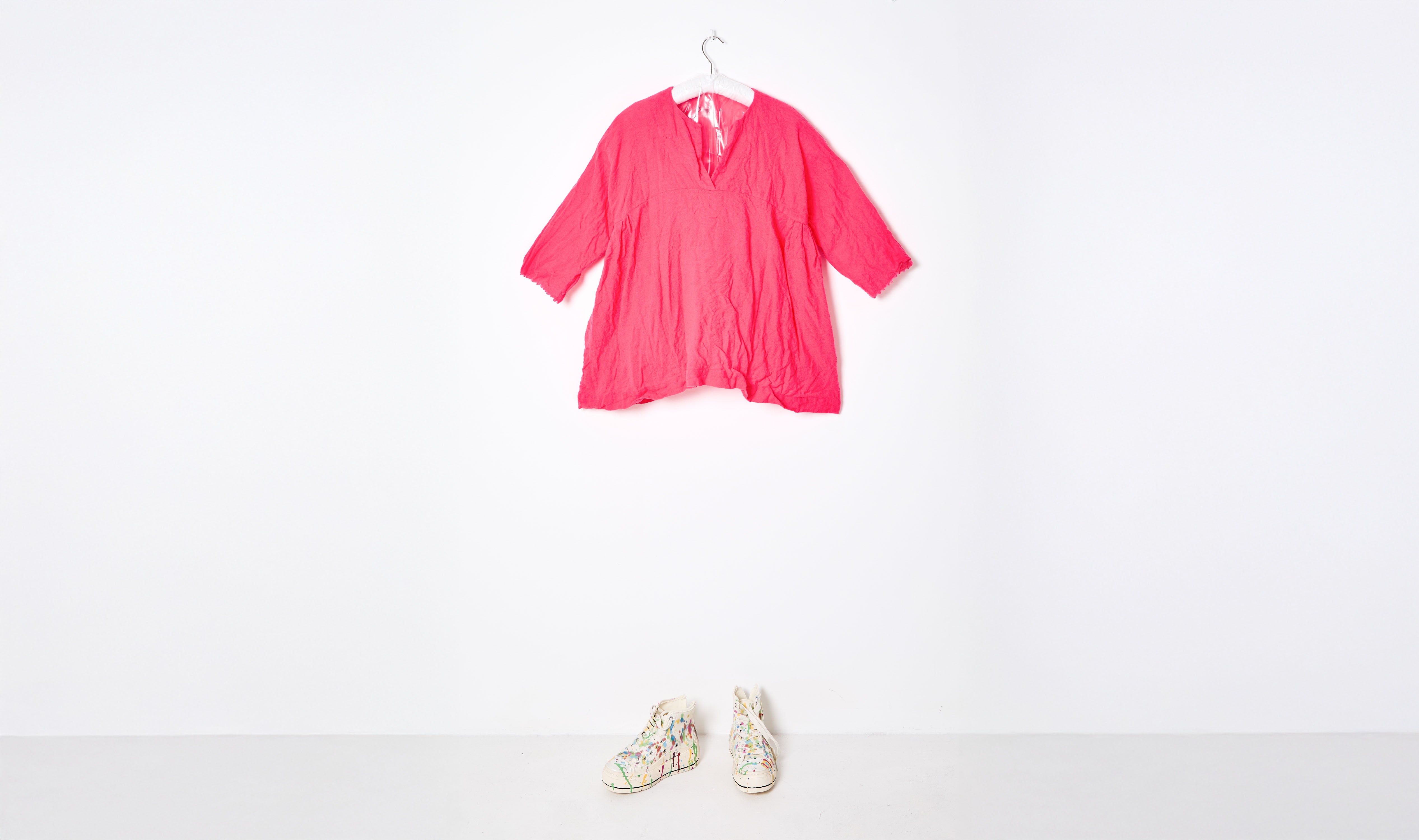 Fucsia Wool Gauze Blouse