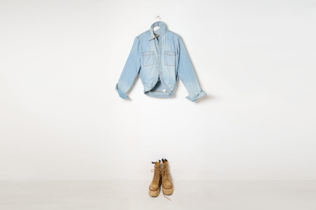 Wrap Around Denim Work Shirt