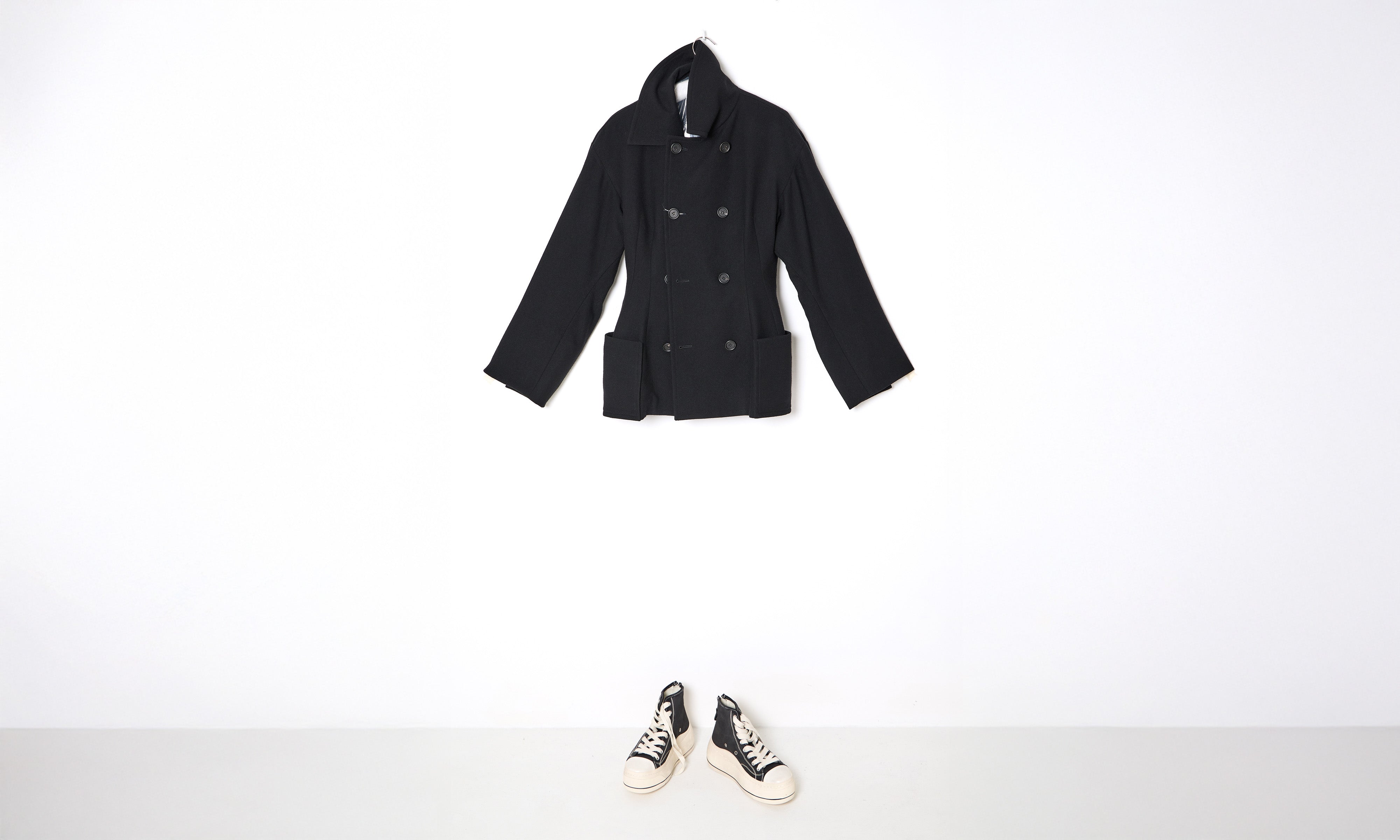 Black Wool Pea Coat