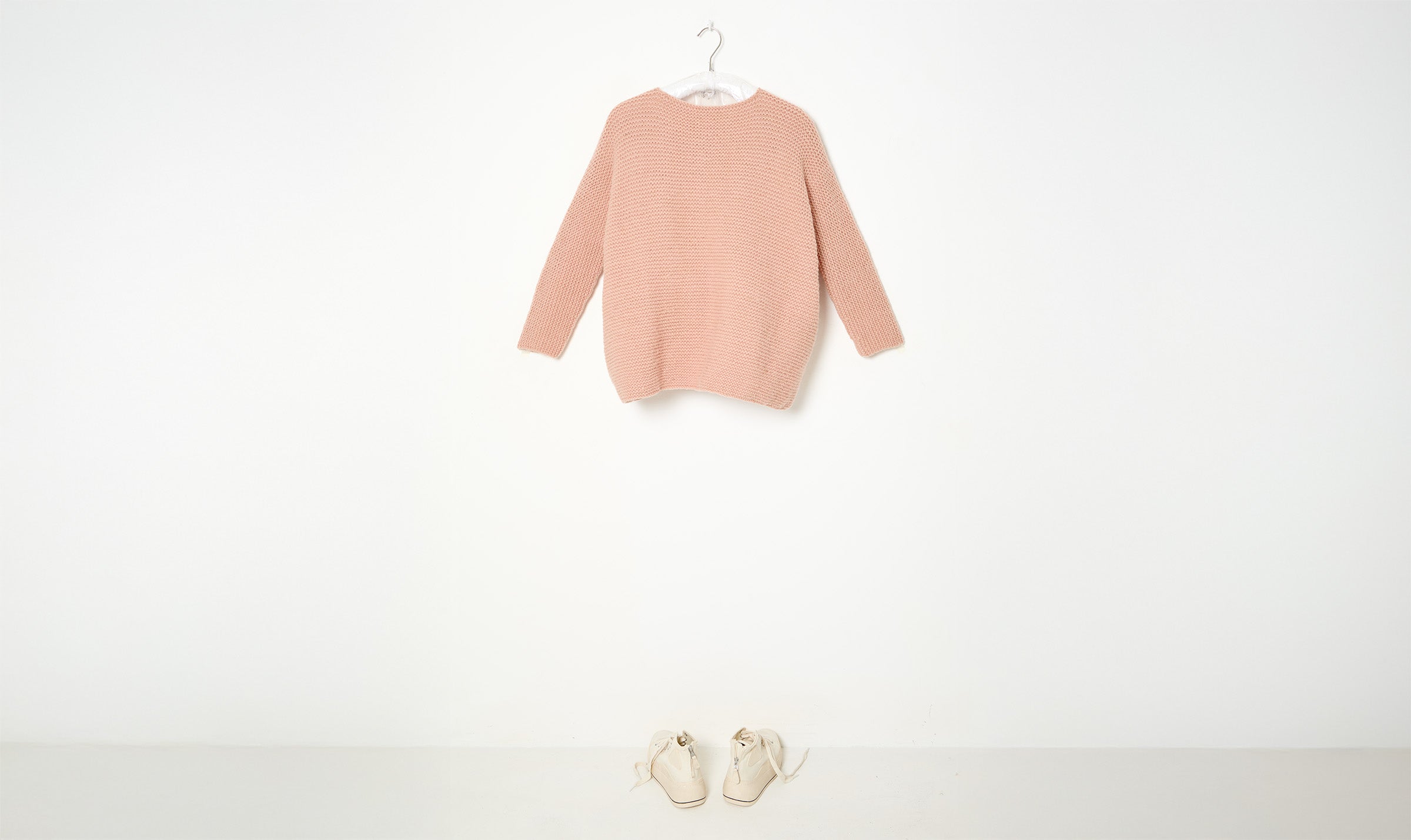 pink woolen cardigan