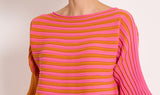 orange pink flared tunic