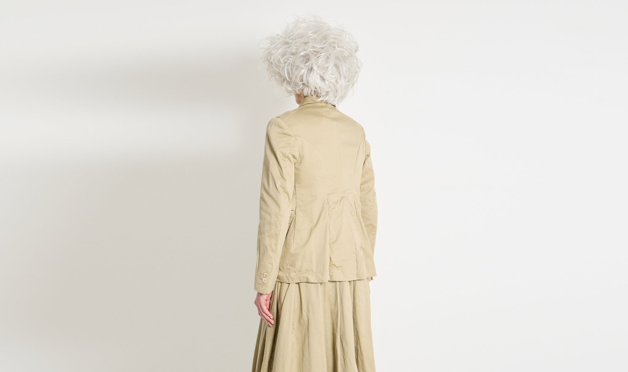 beige darker buttons jacket