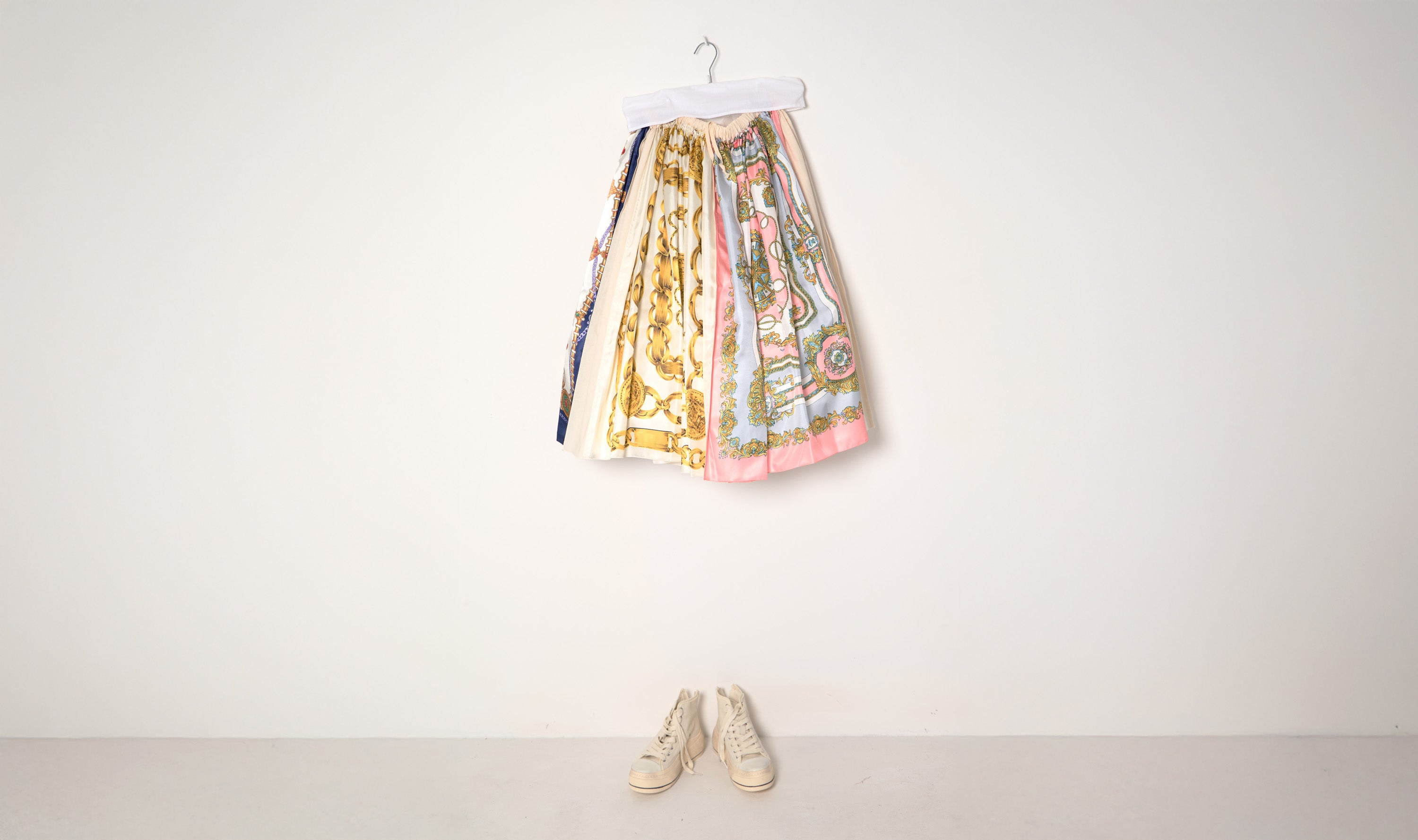 Foulard Print Poly Skirt