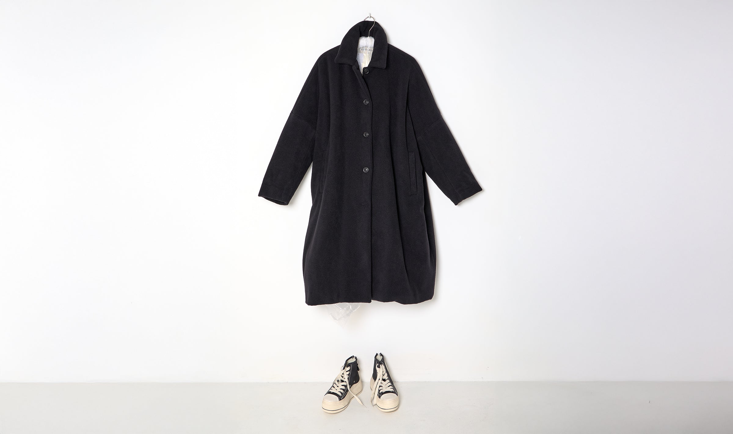 reversible black coat