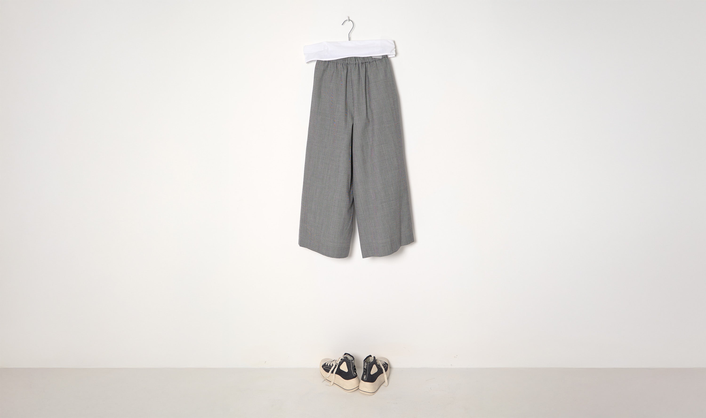Prince of Wales Check Wool Pants