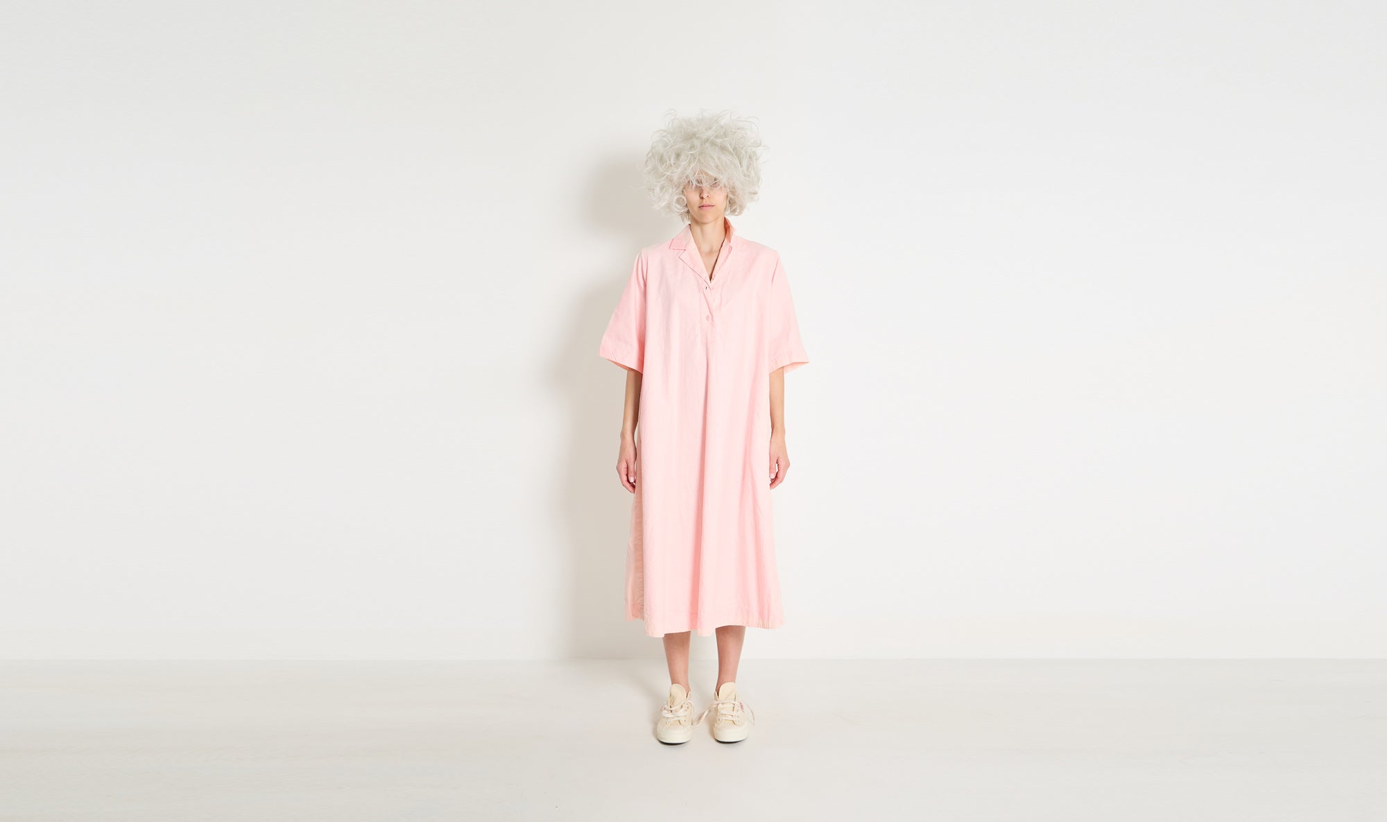 vestito rosa cotone