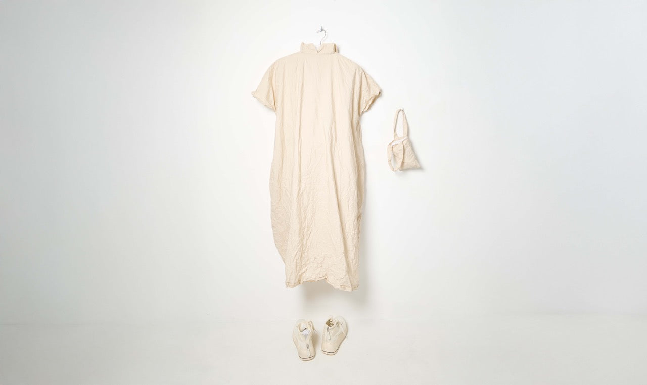 washed natural ecru dress