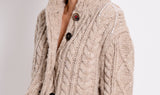 cardigan pesante colore naturale