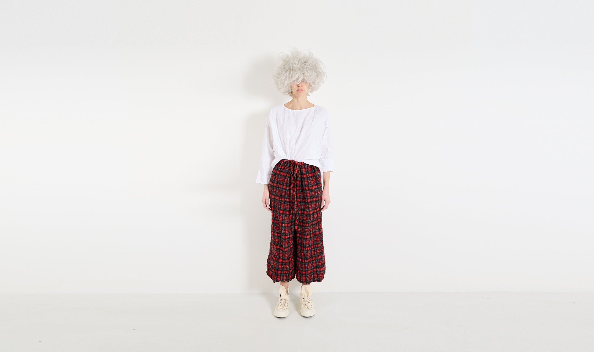 tartan wool trousers