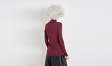 bordeaux light turtleneck sweater