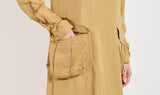 beige linen dress