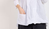 white cotton tunic with multicolor handkerchiefs
