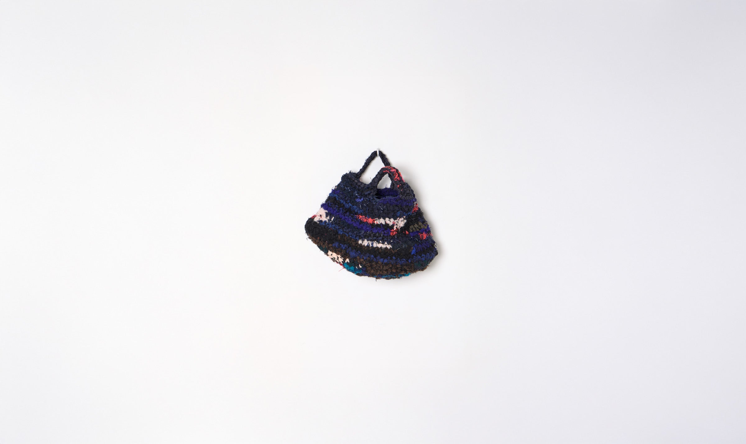 Dark Crocheted Wool Bag