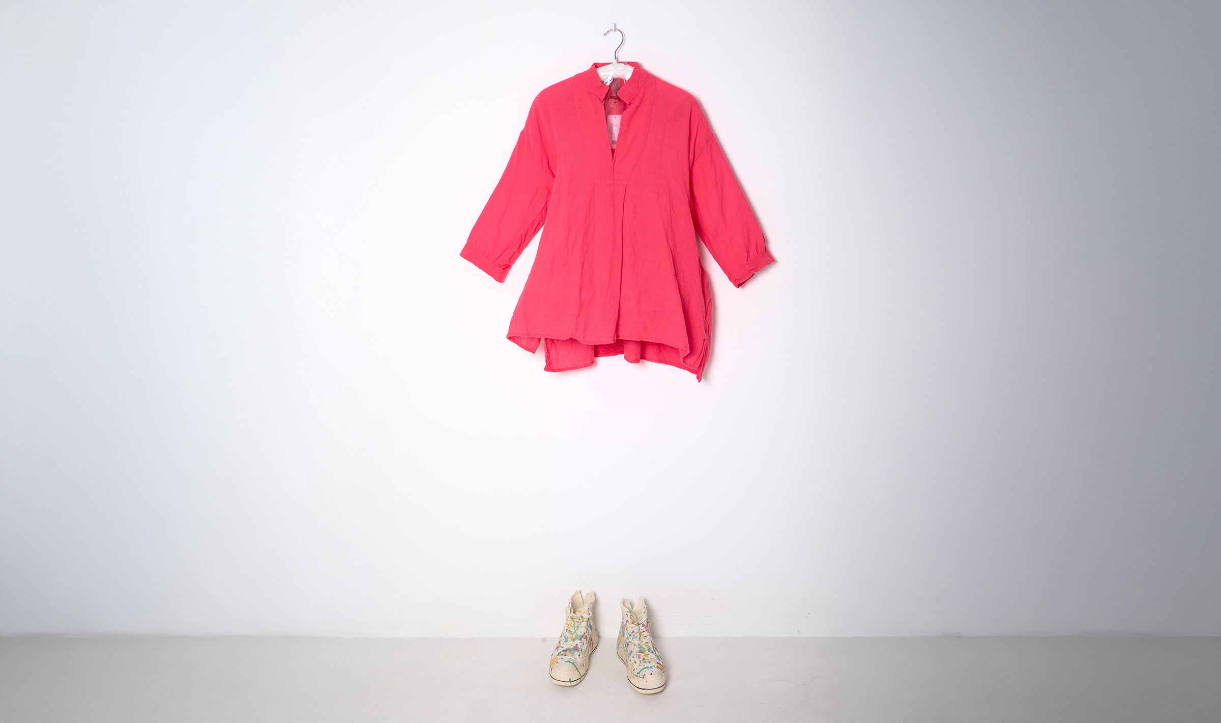 Fucsia Wool Gauze Tunic