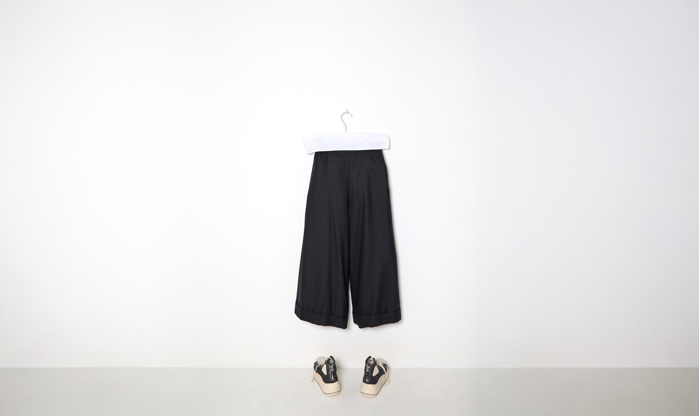 black wool trousers