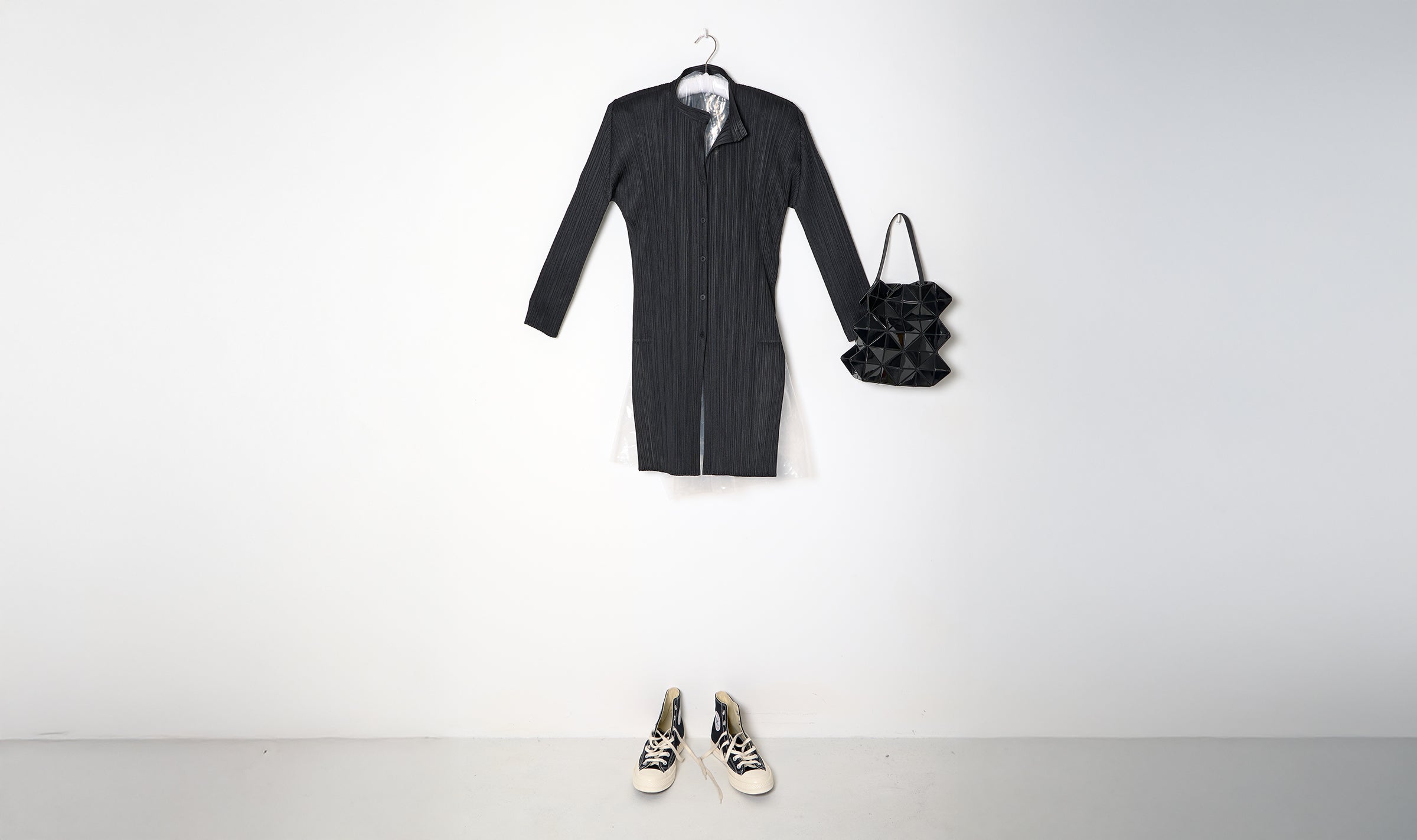 Black Pleated Chemise