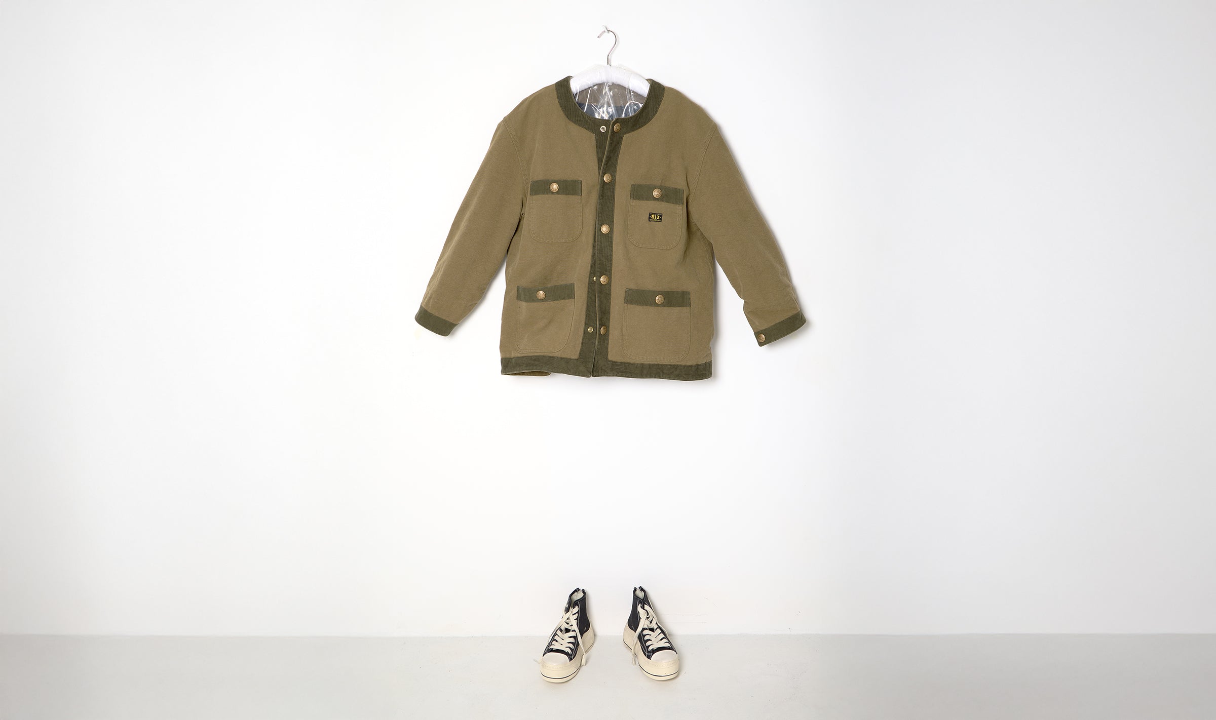 green cotton field jacket