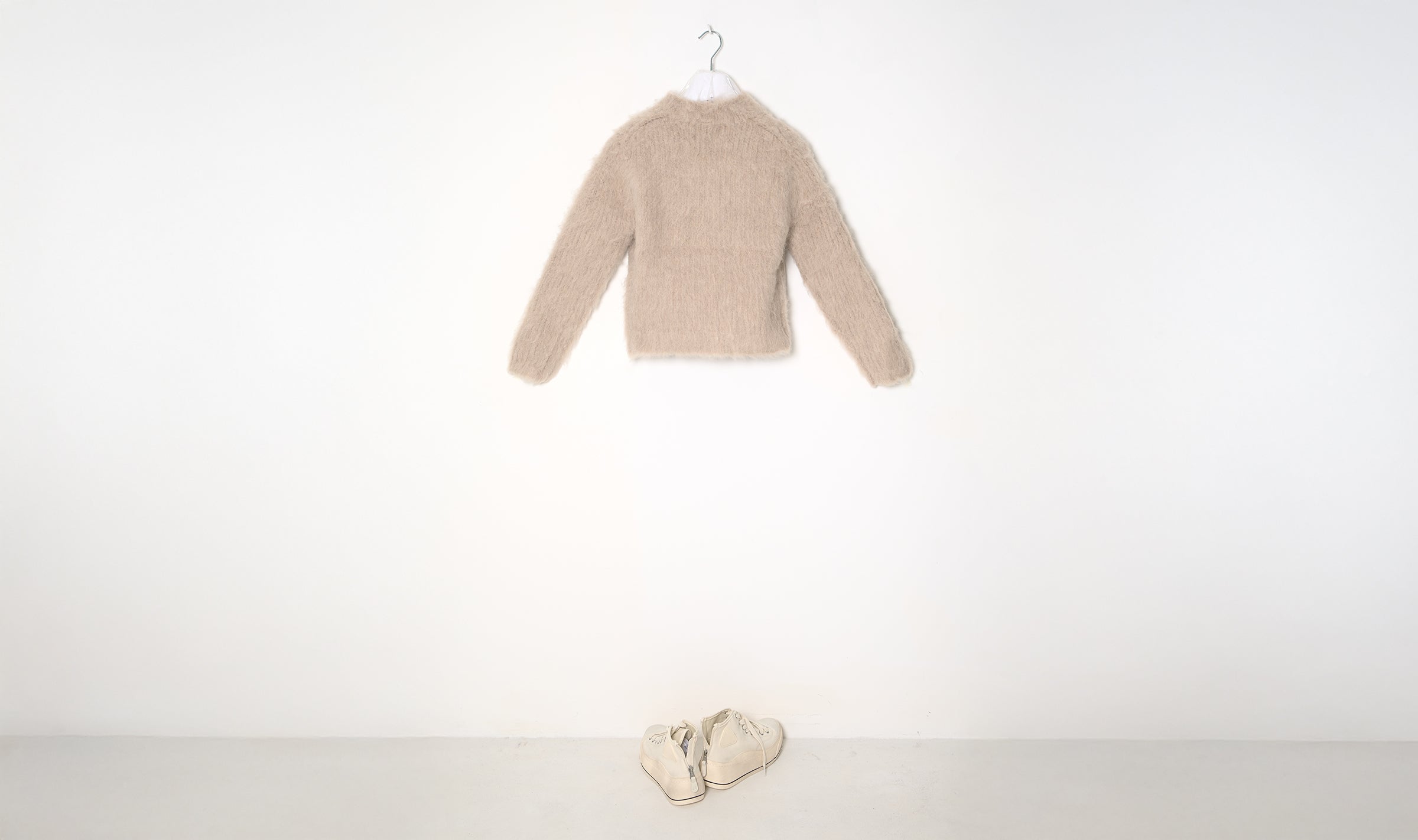 beige alpaca and wool sweather