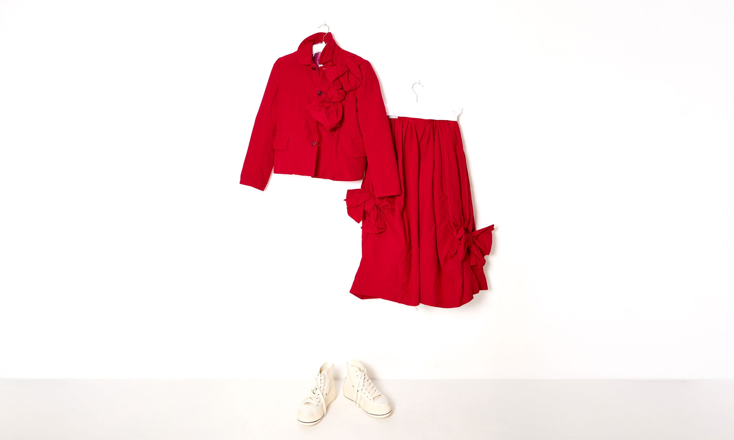 Crimson Red Draped Outfit