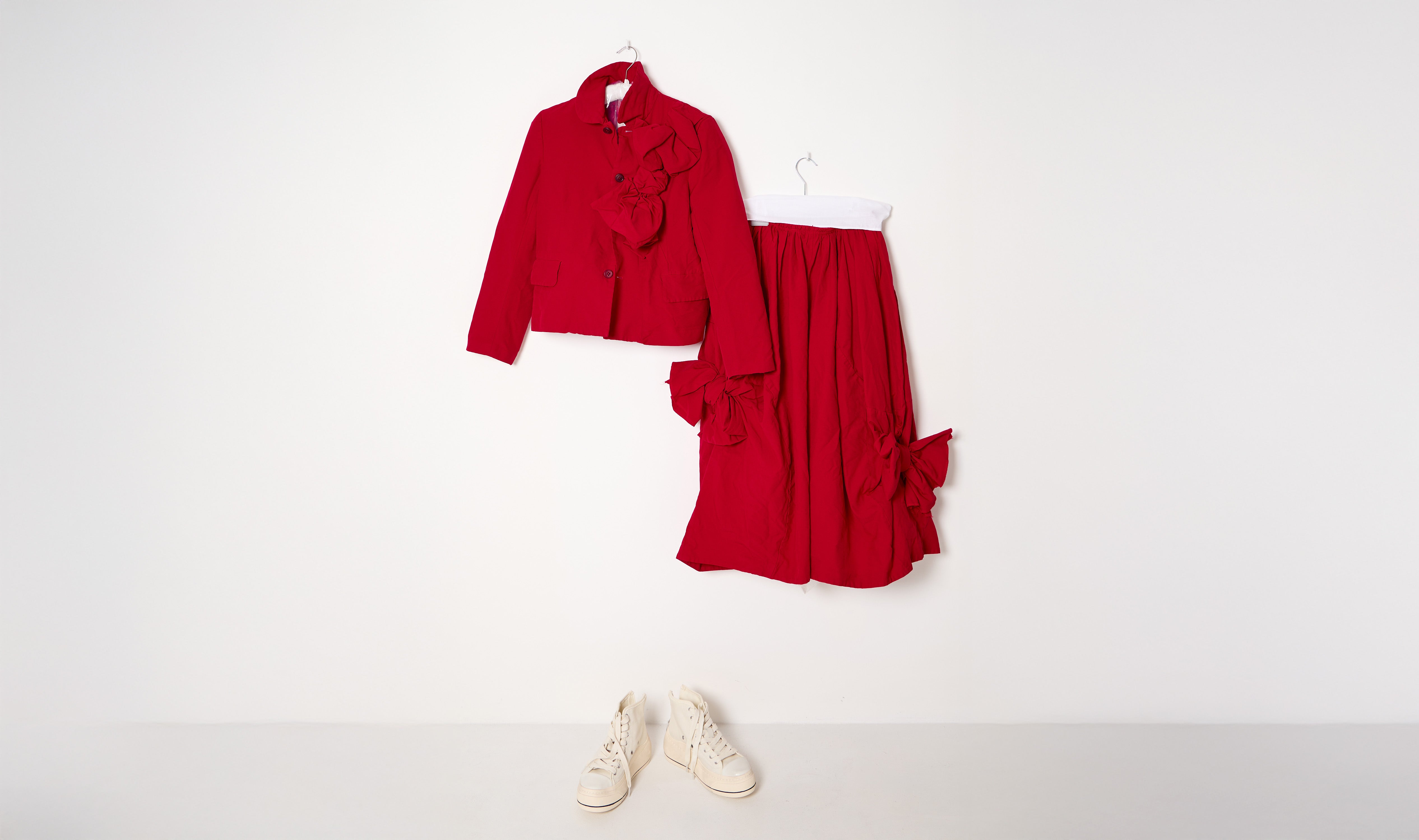 Crimson Red Draped Outfit