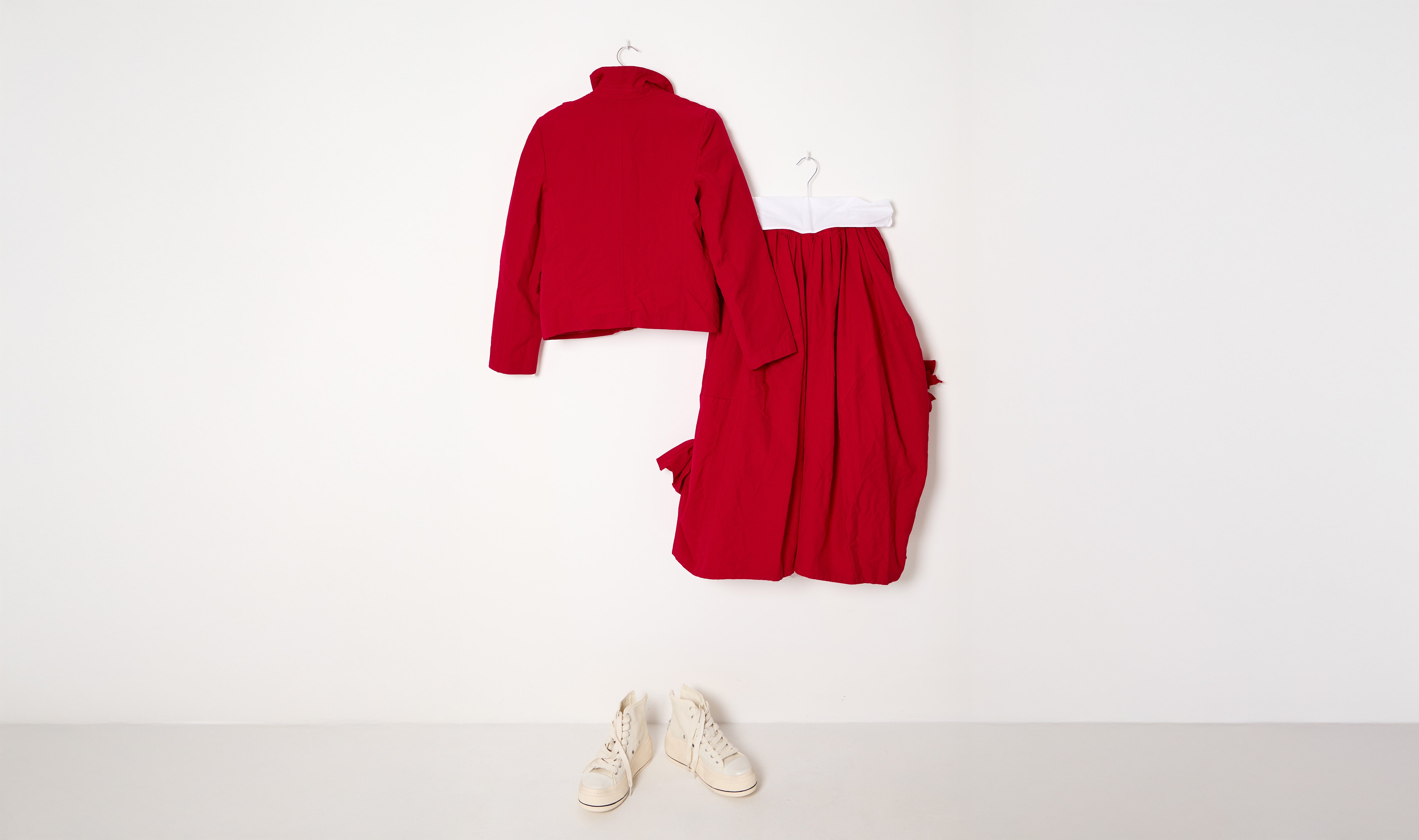 Crimson Red Draped Outfit