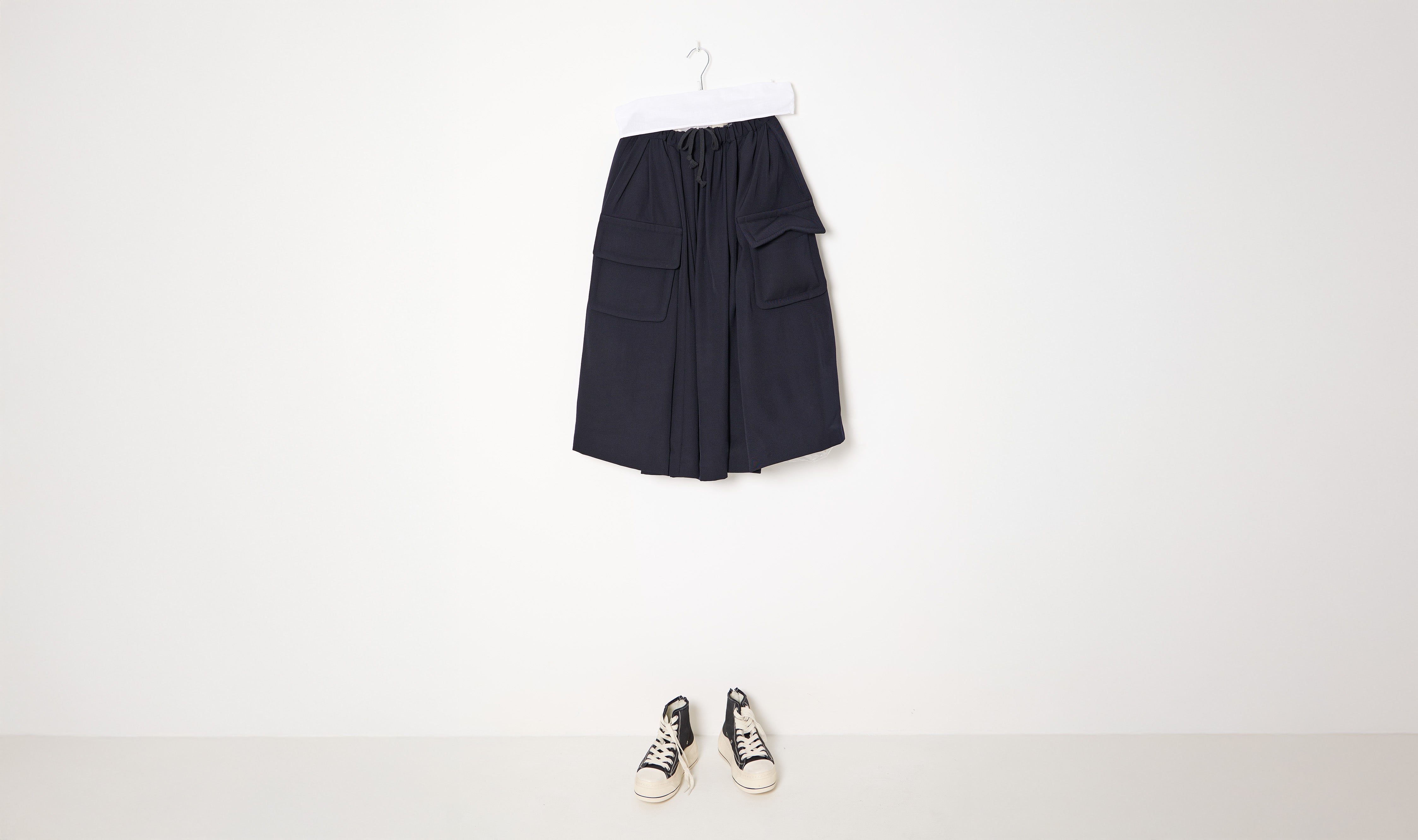 Navy Blue Wool Skirt