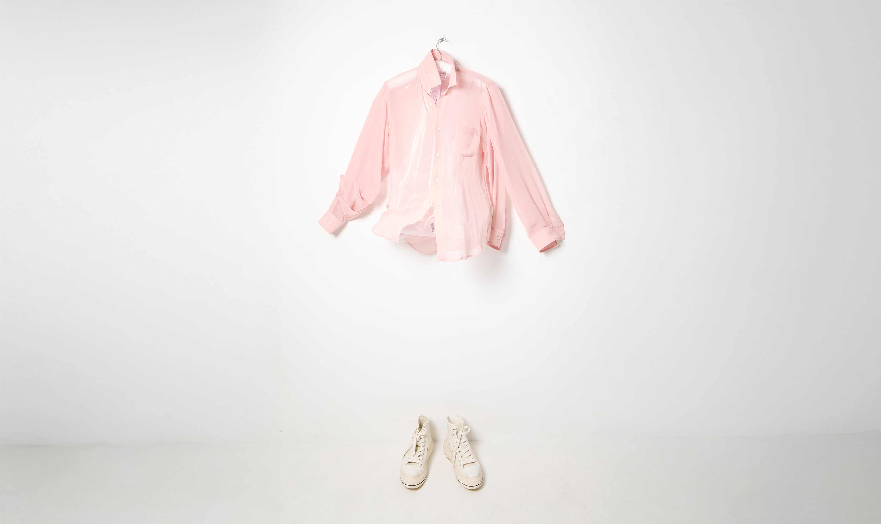 pink light destructured shirt
