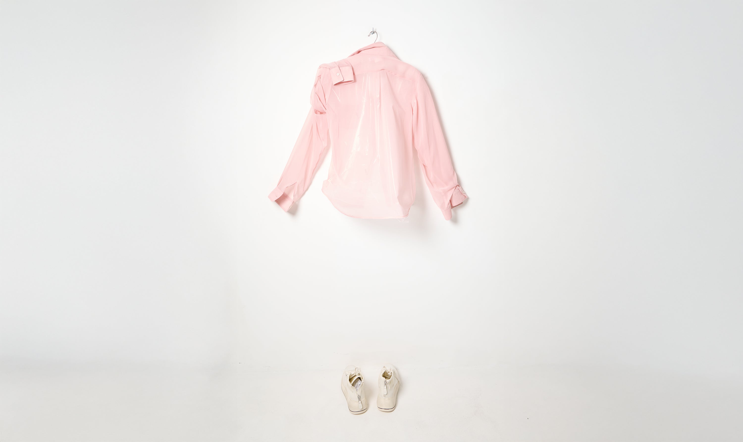 pink light destructured shirt