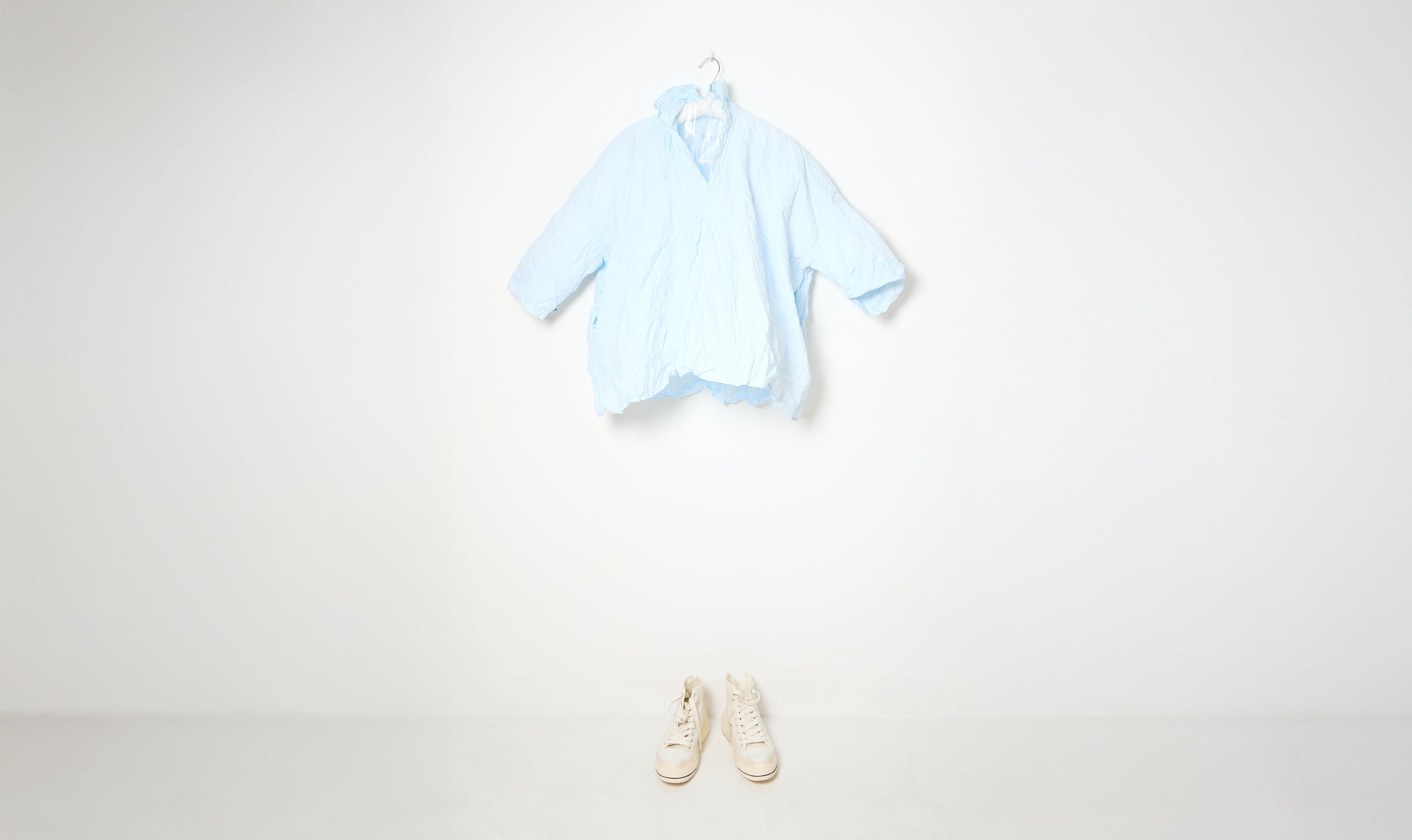 light bluen washed cotton lampone shirt