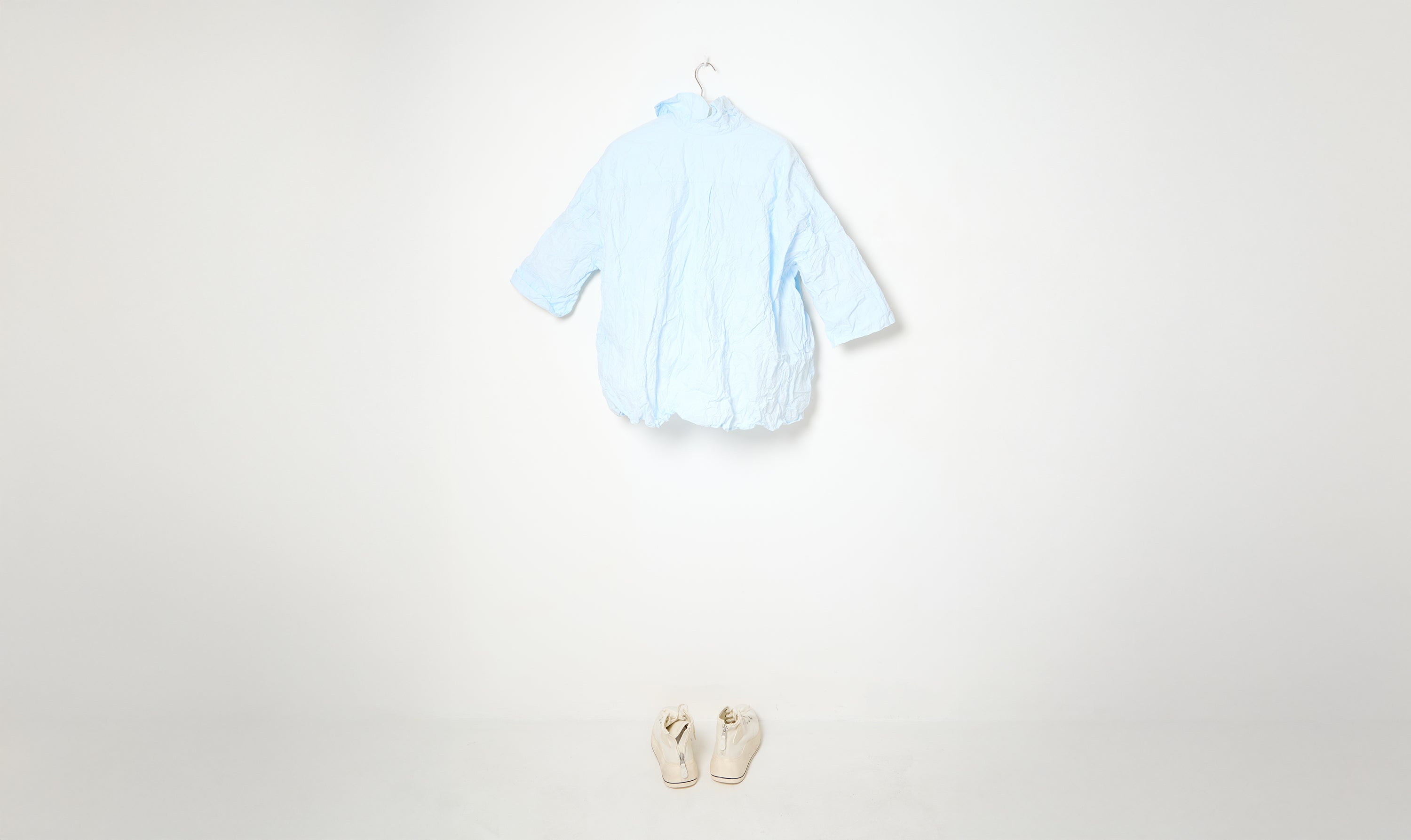 light bluen washed cotton lampone shirt