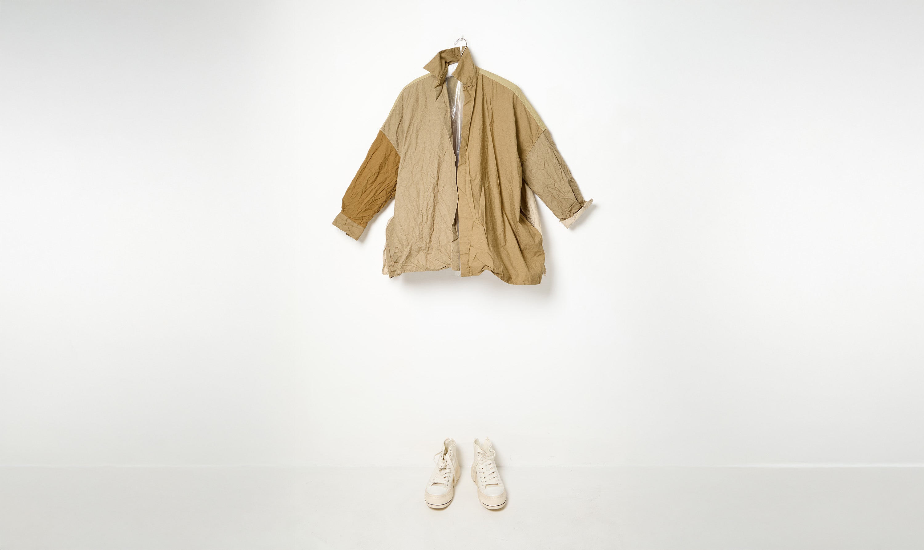 natural/khaki cotton wide uomo shirt