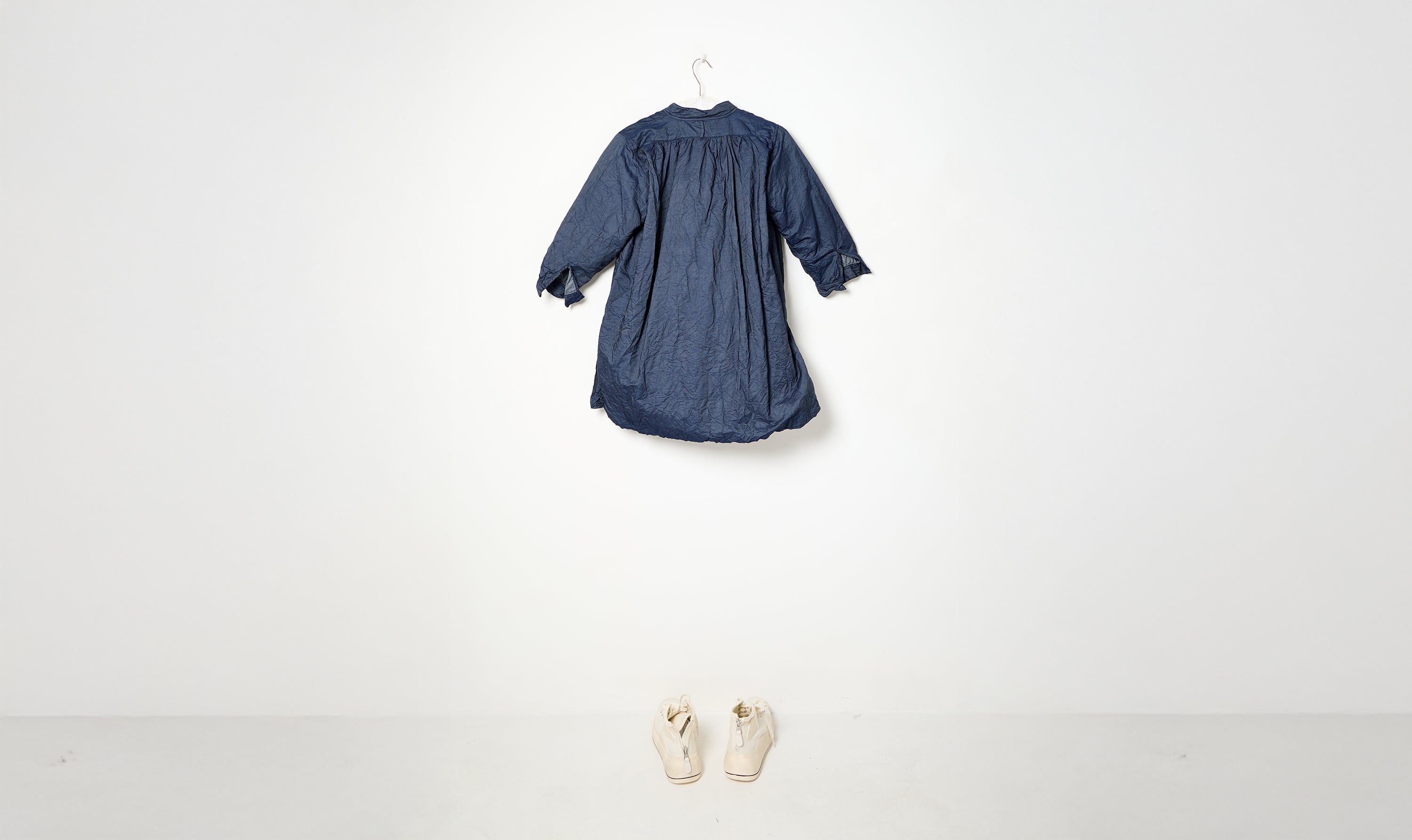 blue navy denim cotton tunic