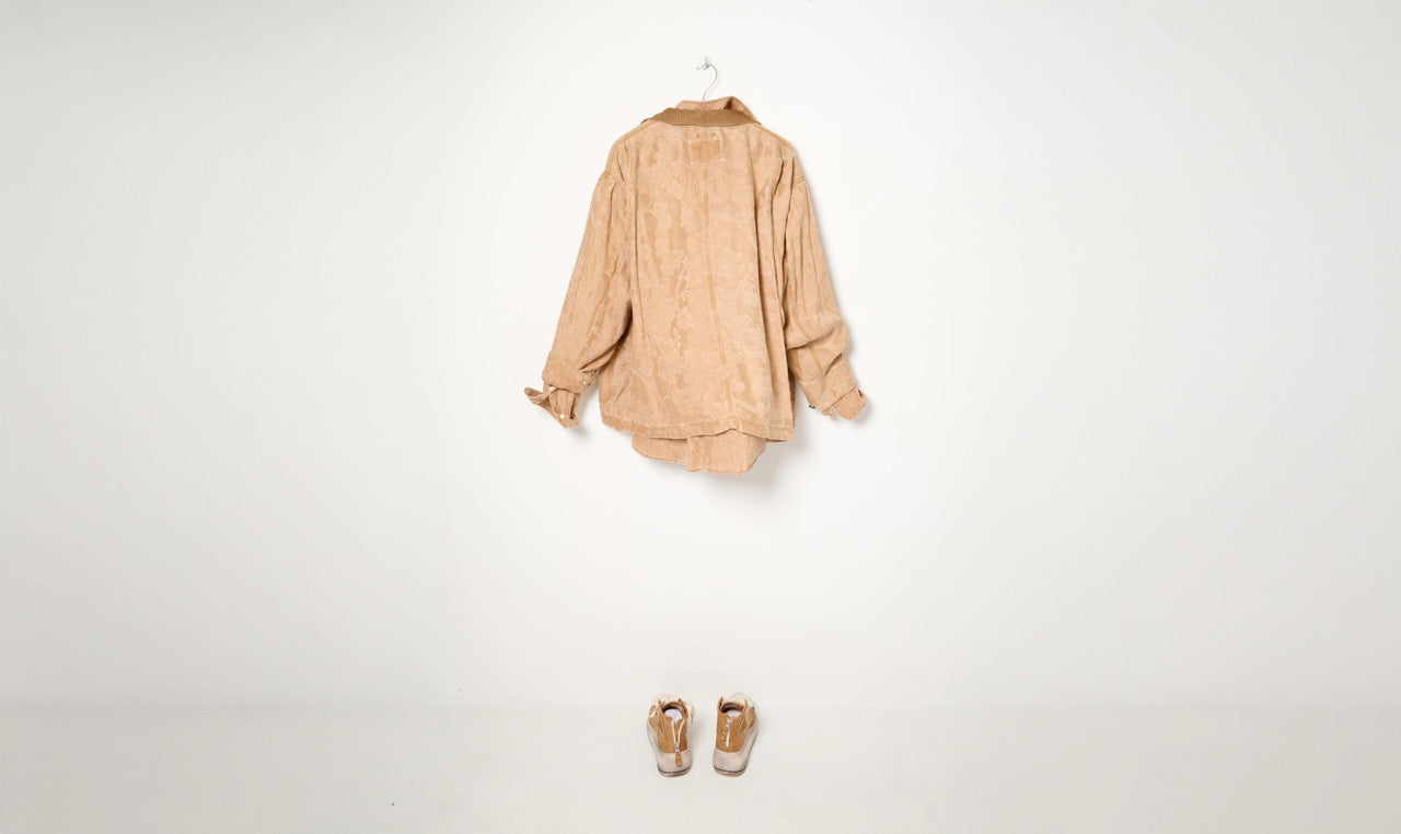 layered R13 embroidered look