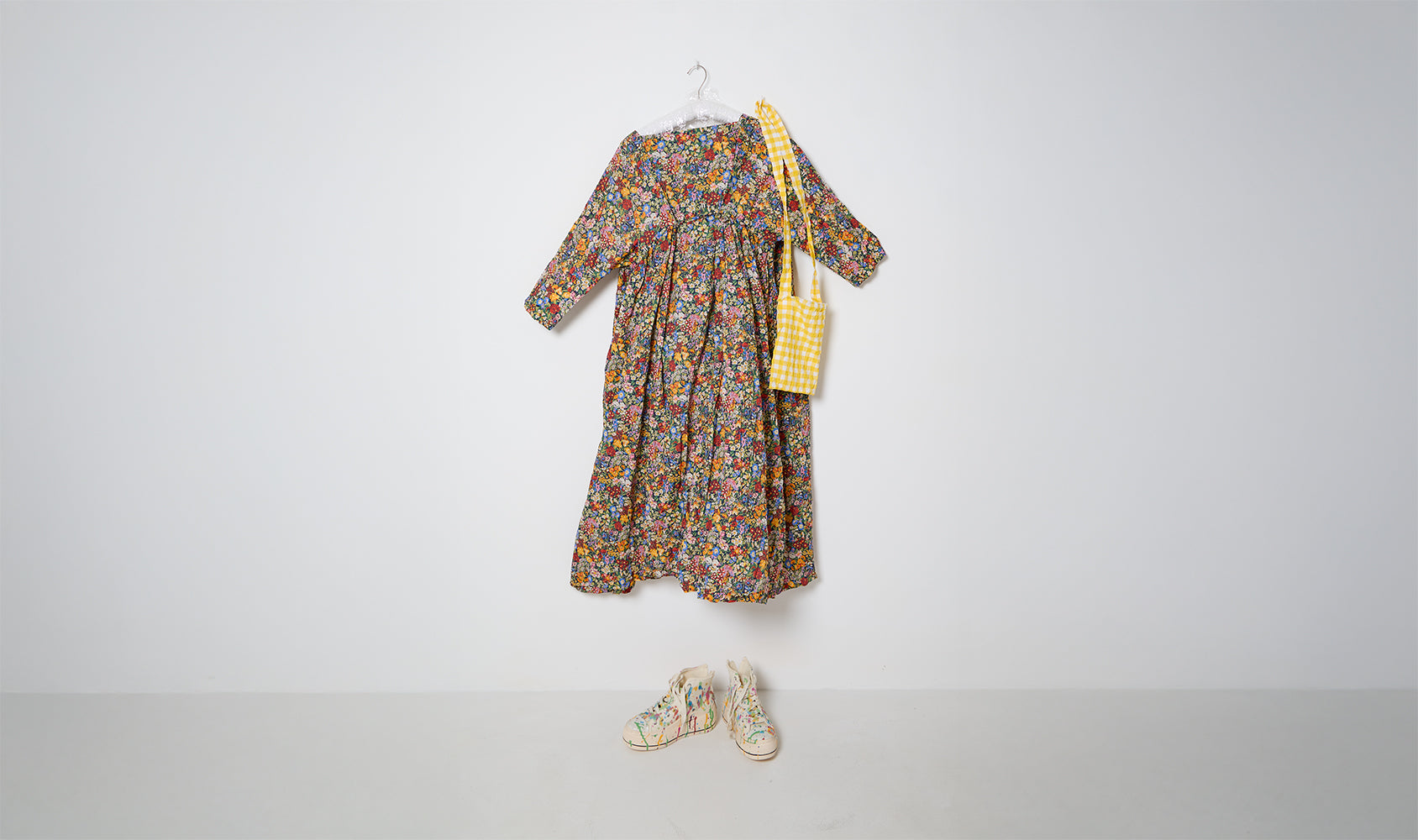 Colorful Floral Print Cotton Dress