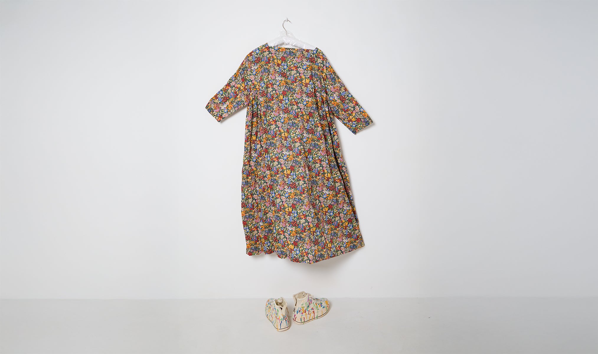 Colorful Floral Print Cotton Dress