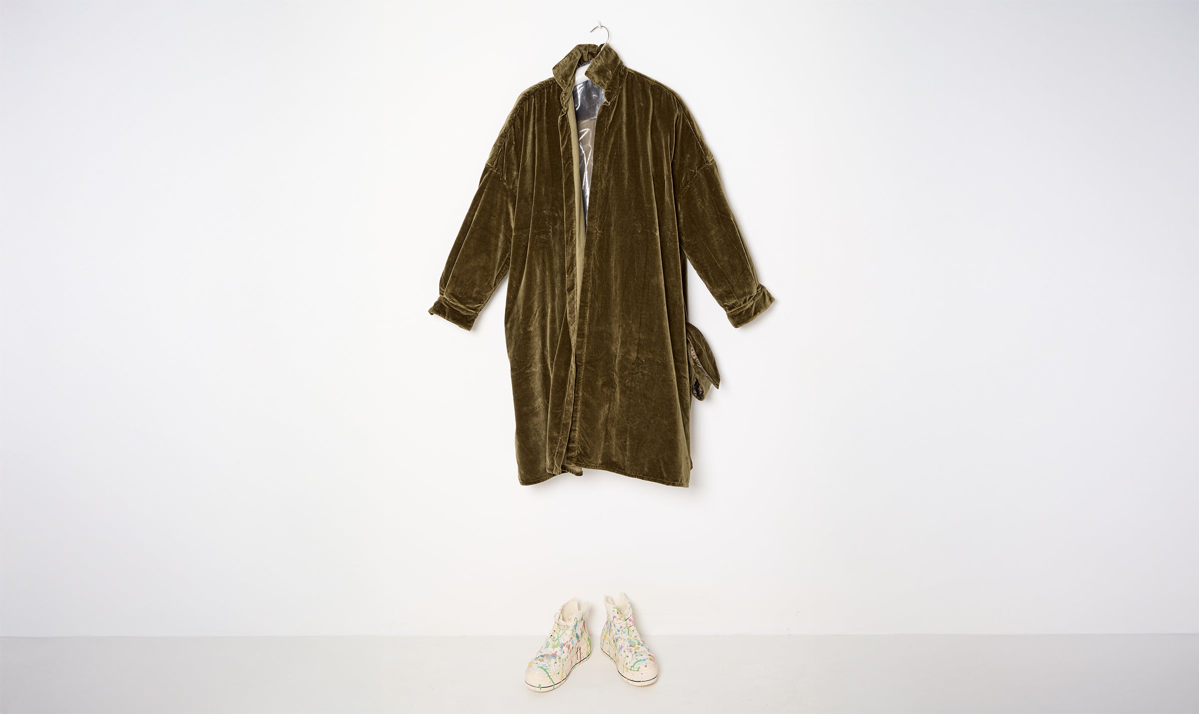 olive velvet jacket