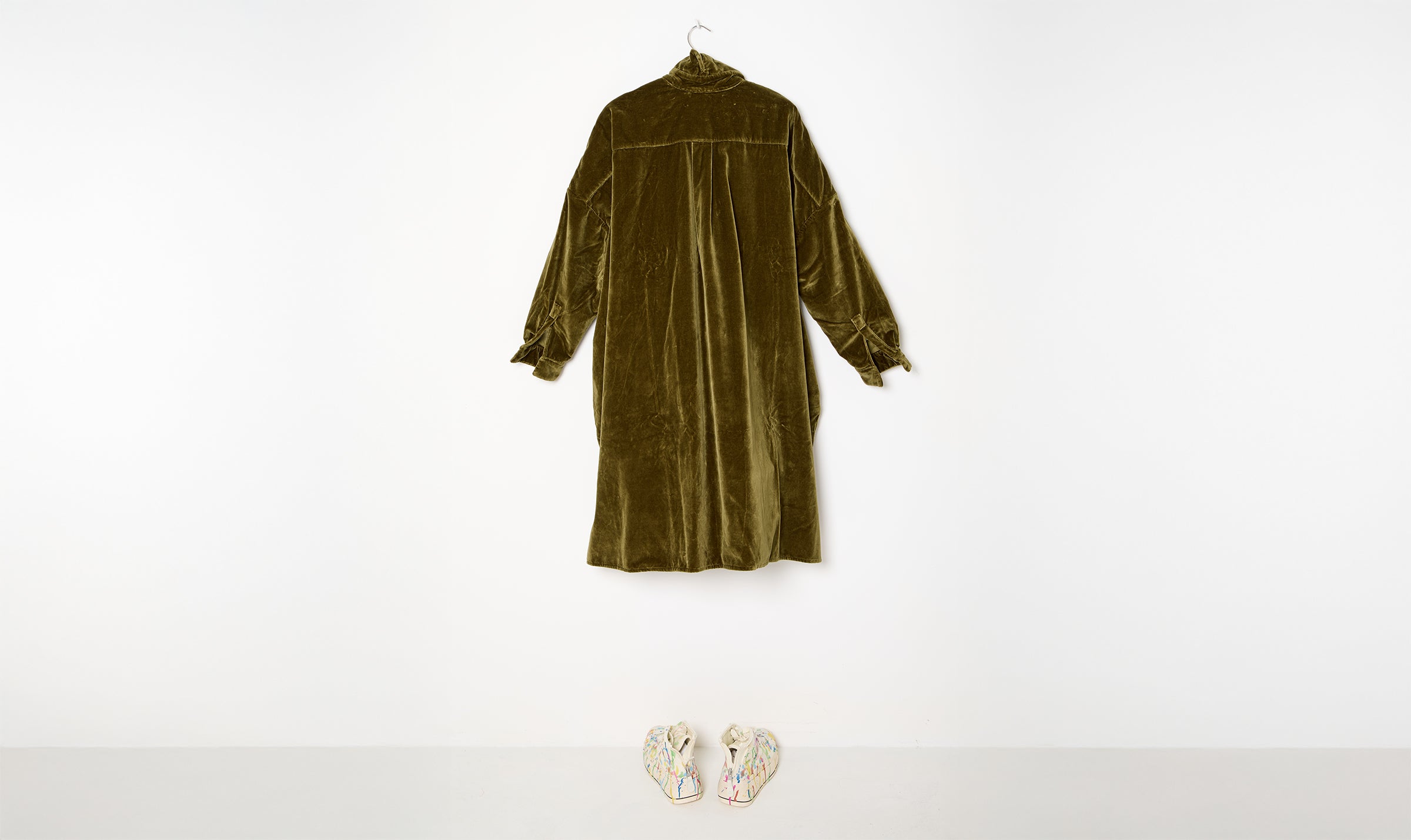 olive velvet jacket