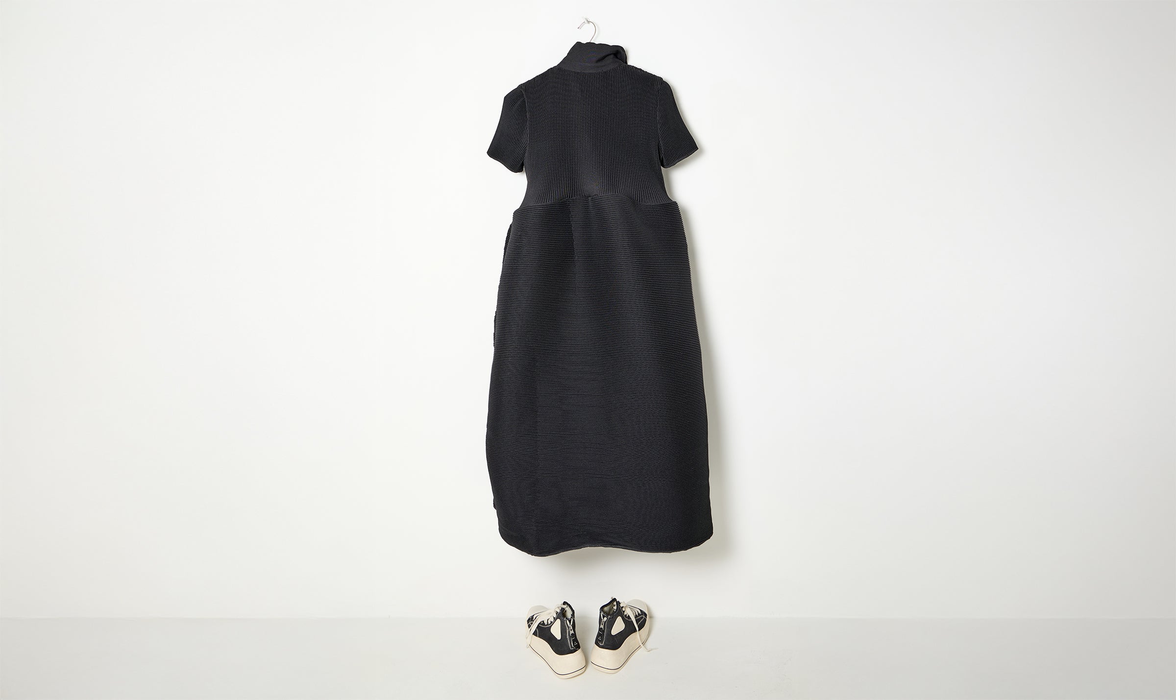 black large pleated dress