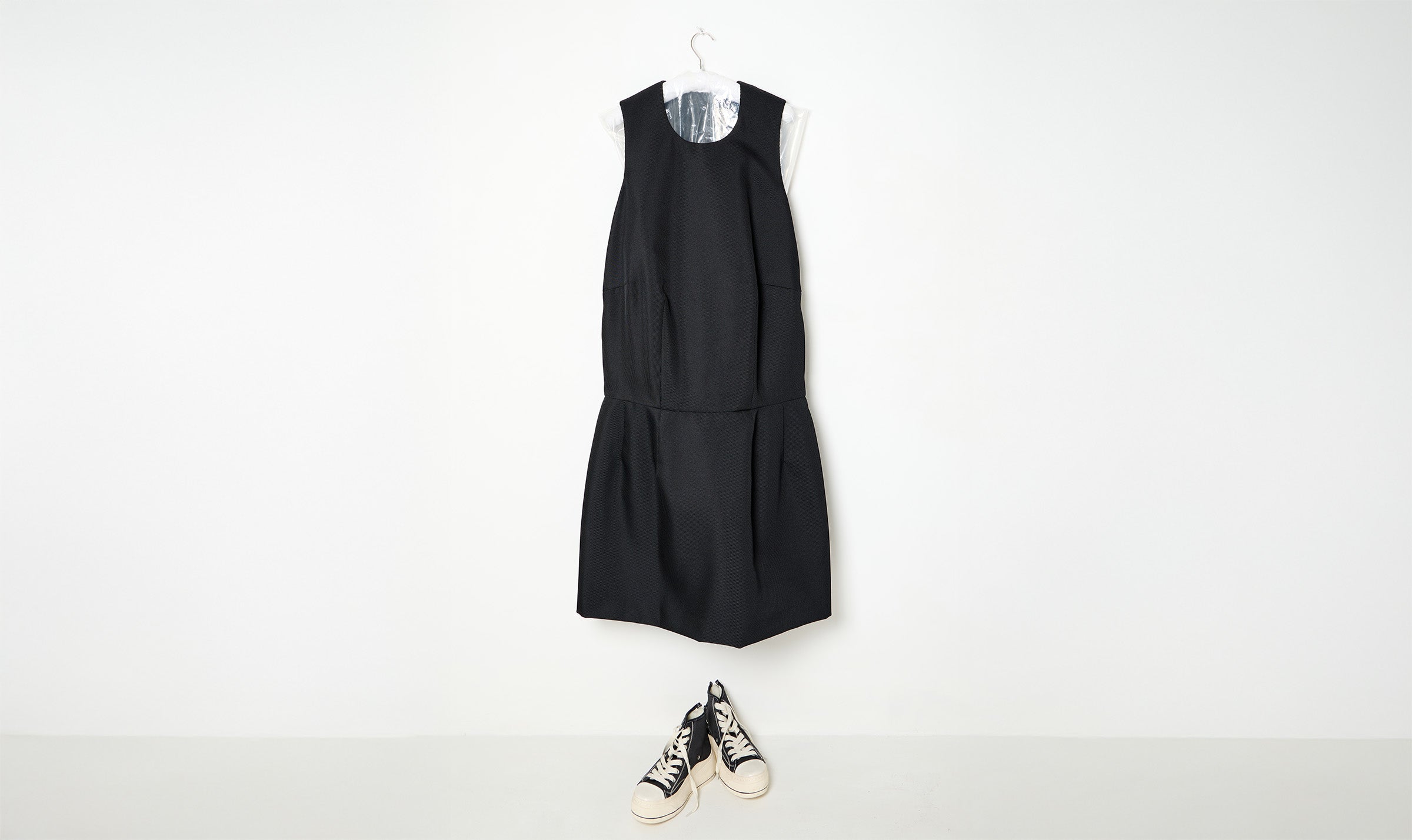 vestito nero drill poliestere