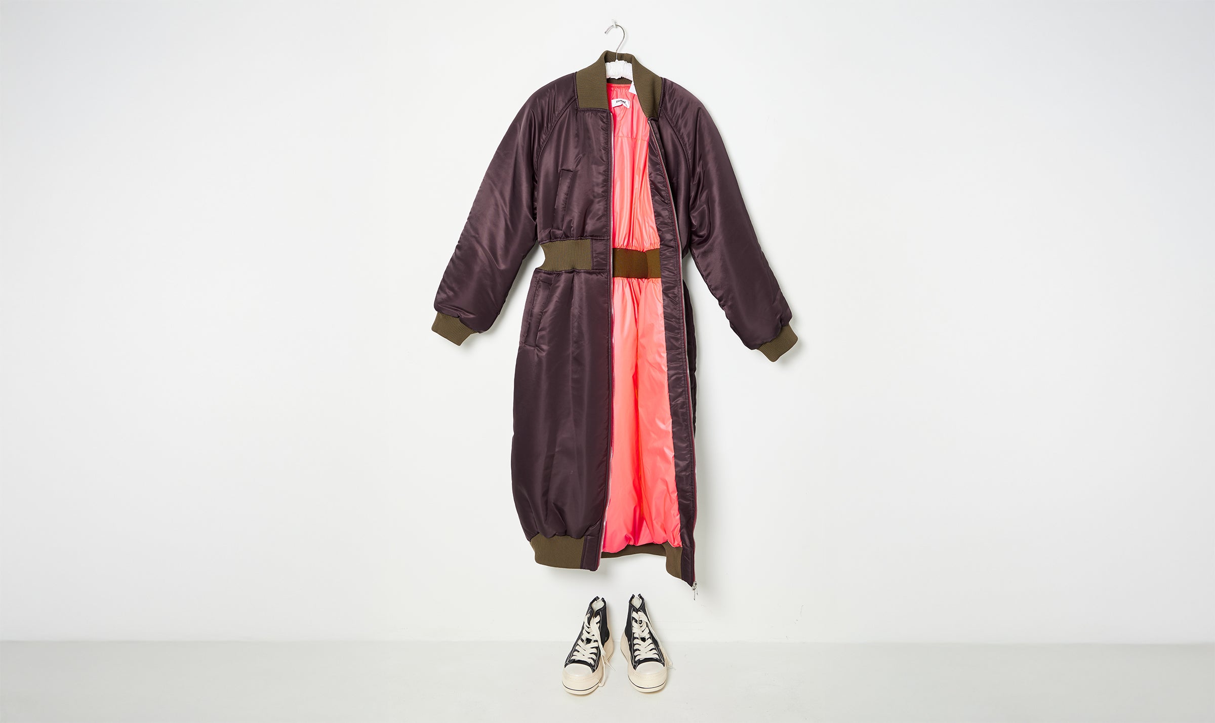 deepl maroon brown bomber puffer coat